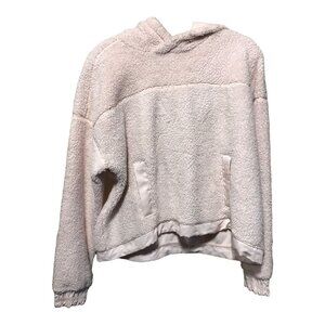 Under Armour Pale Pink Cropped Sherpa‎ Pull Over Sweatshirt